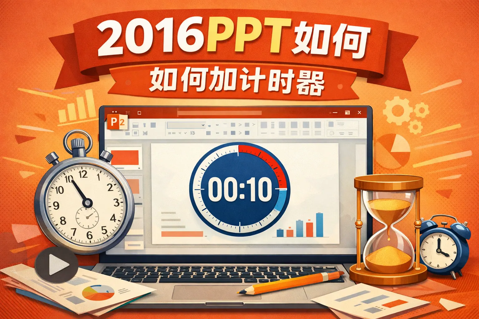 2016ppt如何加计时器