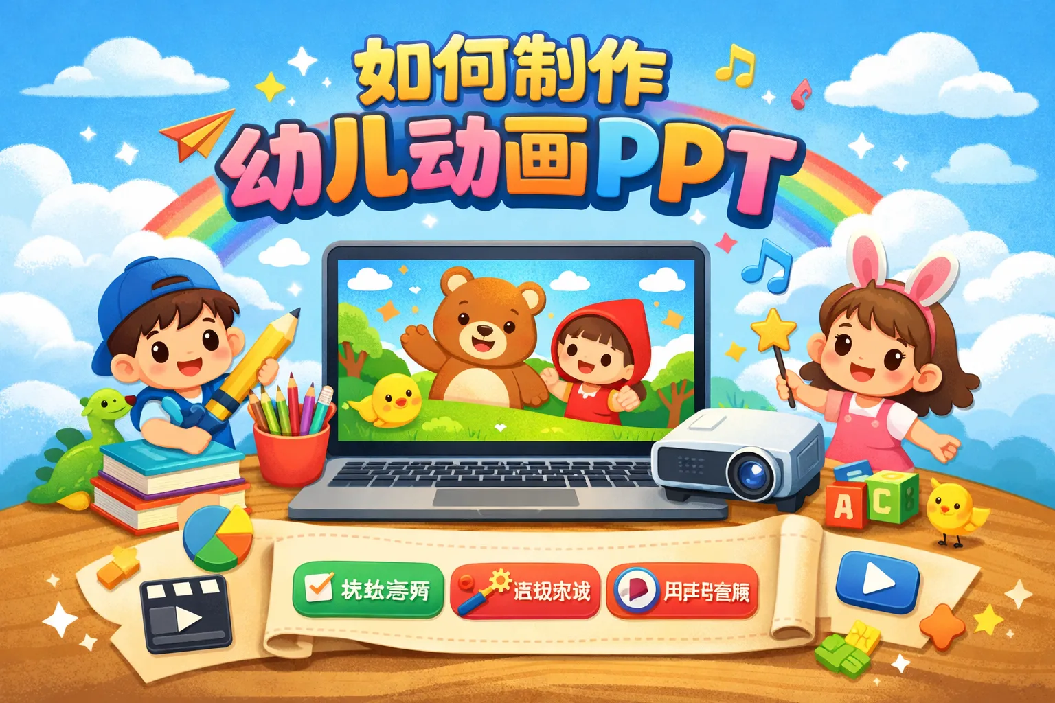 如何制作幼儿动画ppt