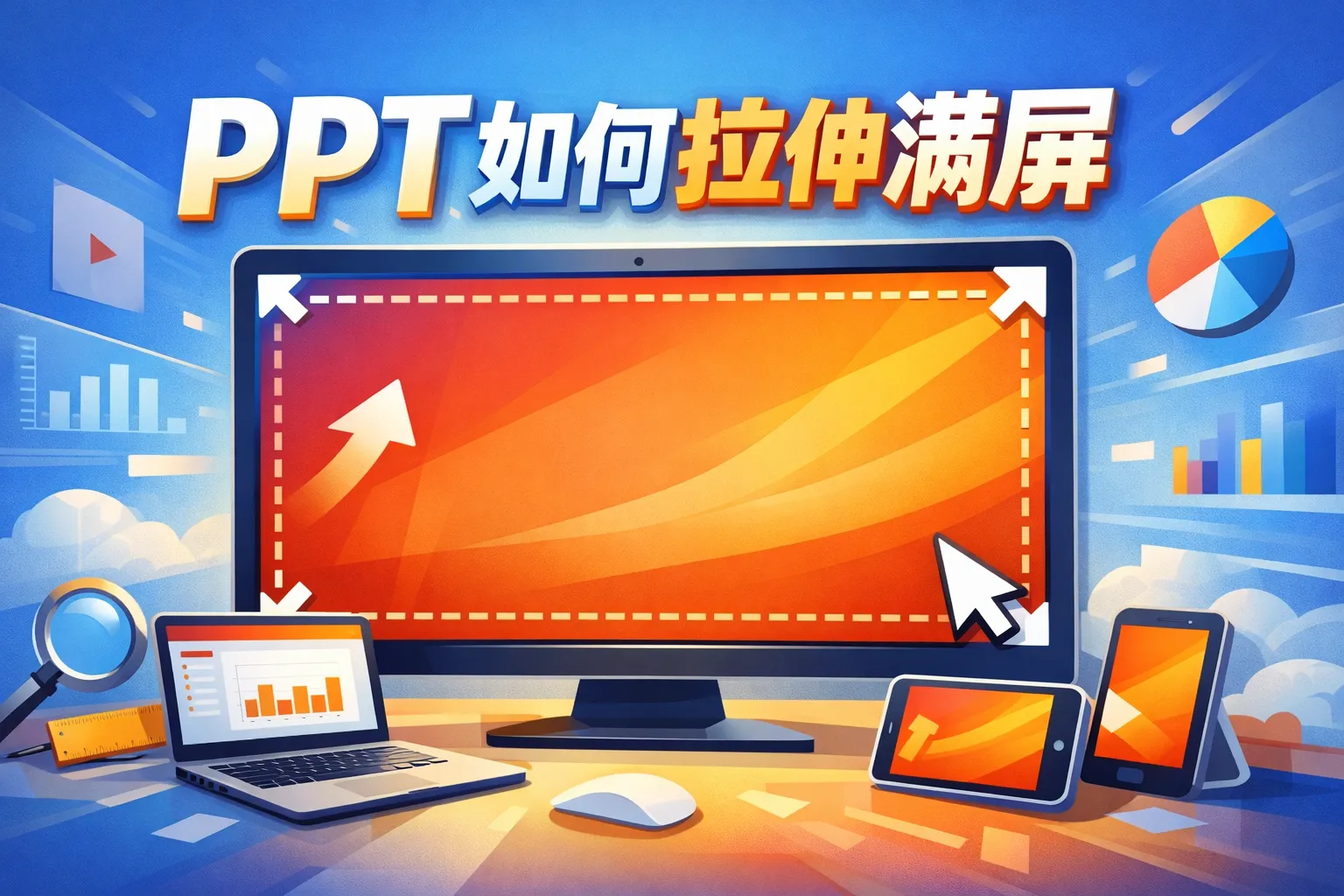 ppt如何拉伸满屏