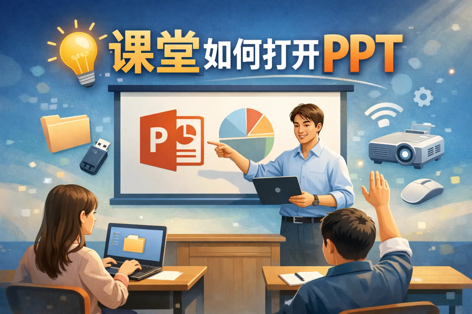 课堂如何打开ppt