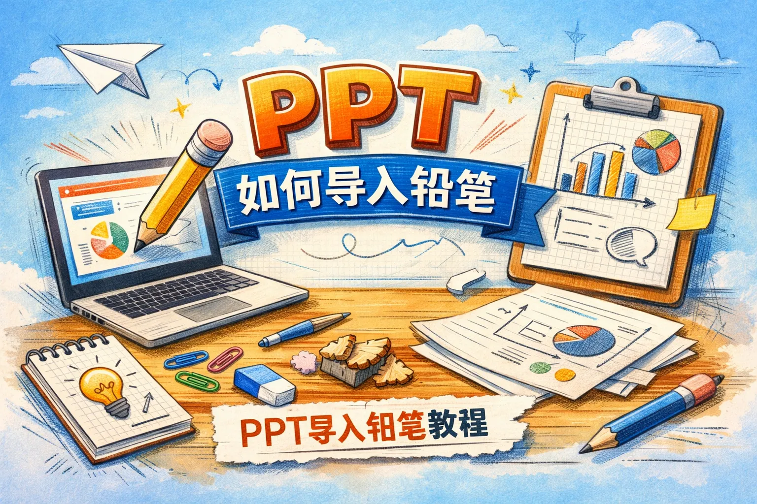 ppt如何导入铅笔