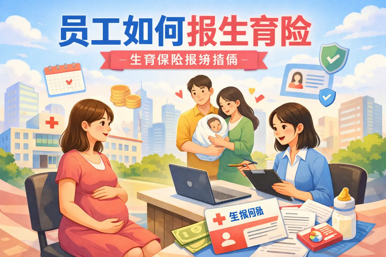 员工如何报生育险