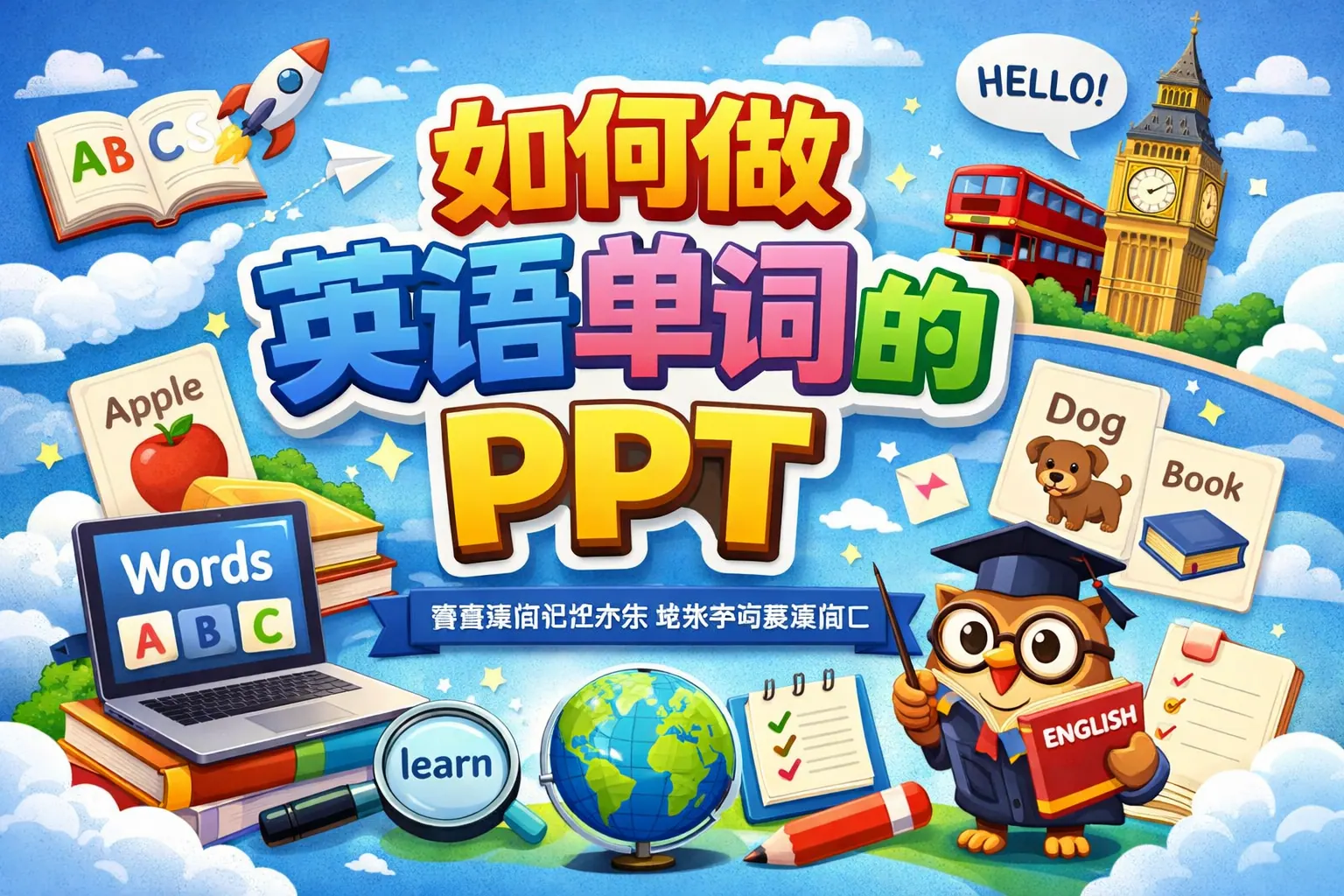 如何做英语单词的ppt