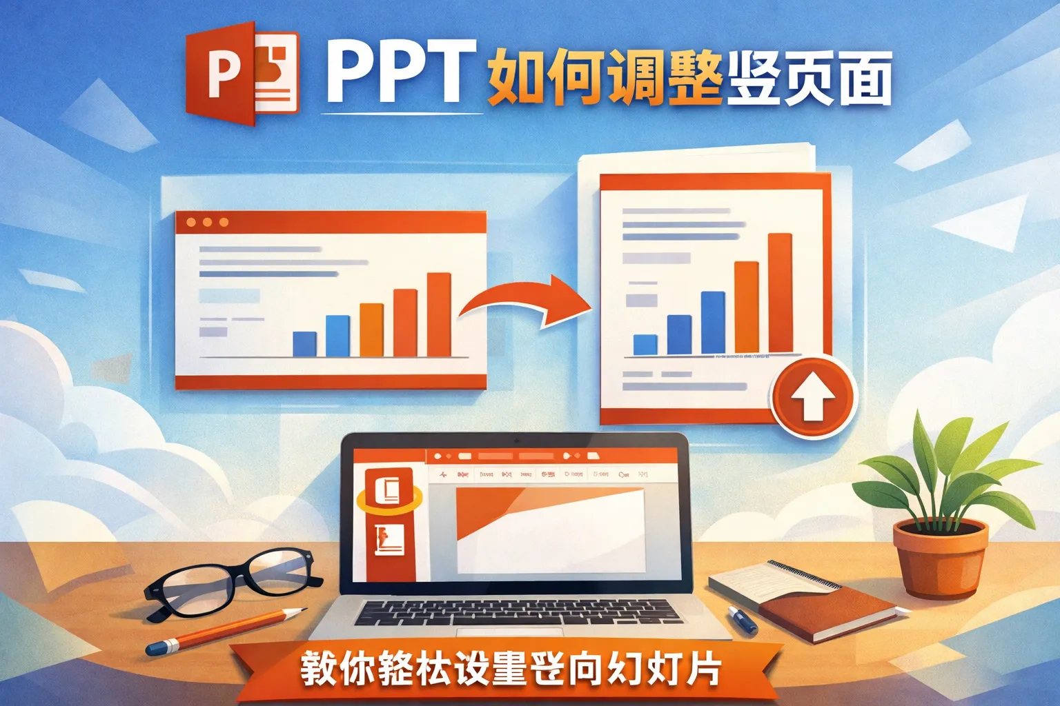 ppt如何调整竖页面