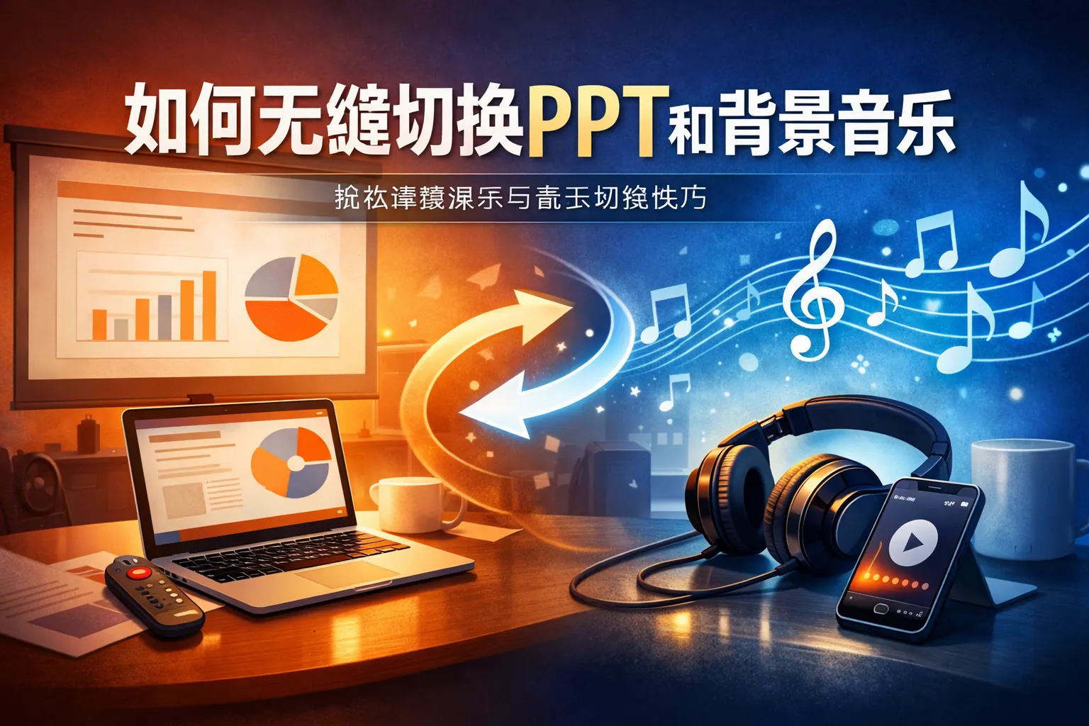 如何无缝切换ppt和背景音乐