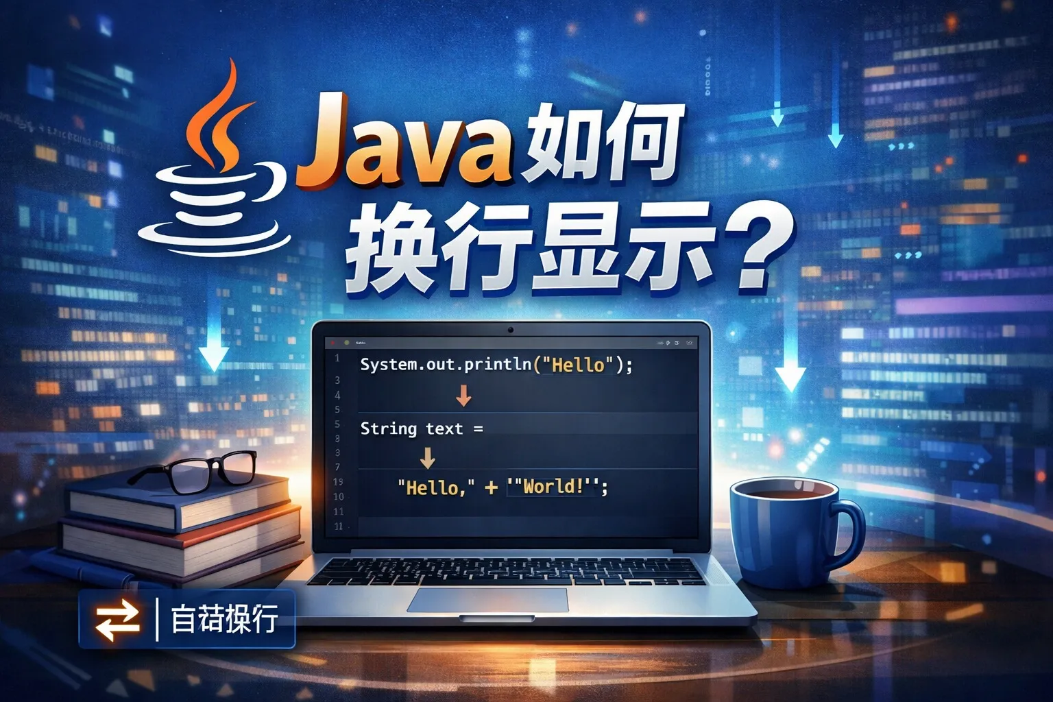 java如何换行显示