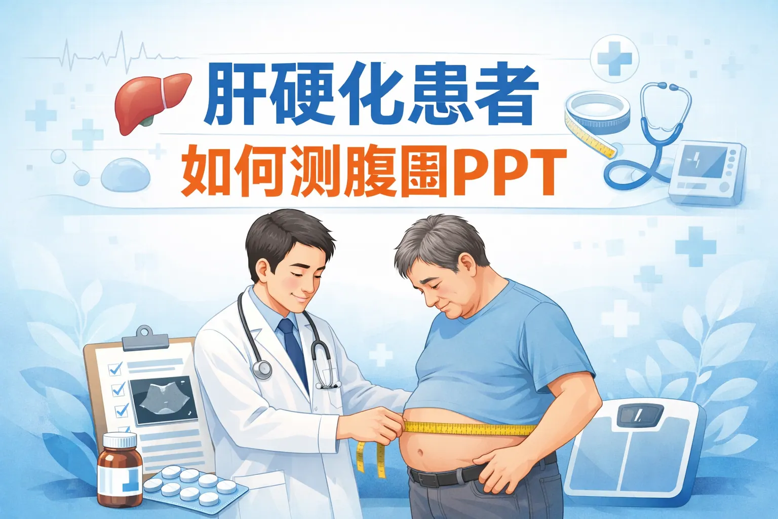 肝硬化患者如何测腹围ppt