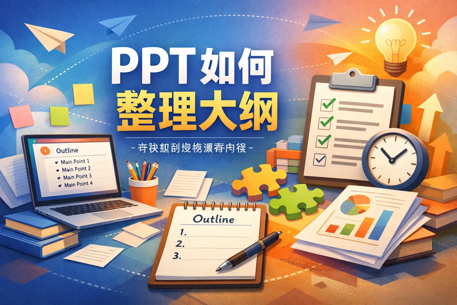 ppt如何整理大纲