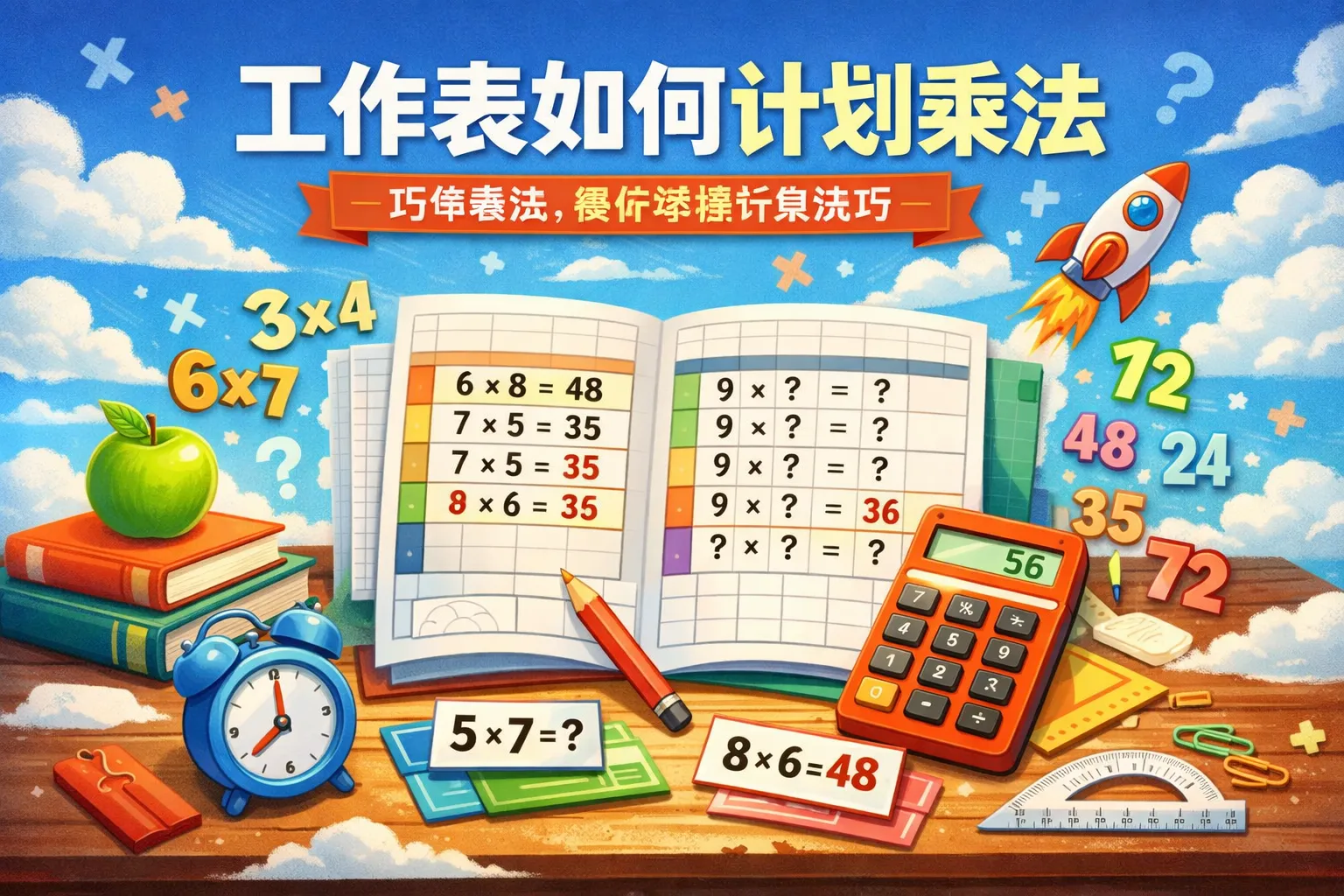 工作表如何计划乘法