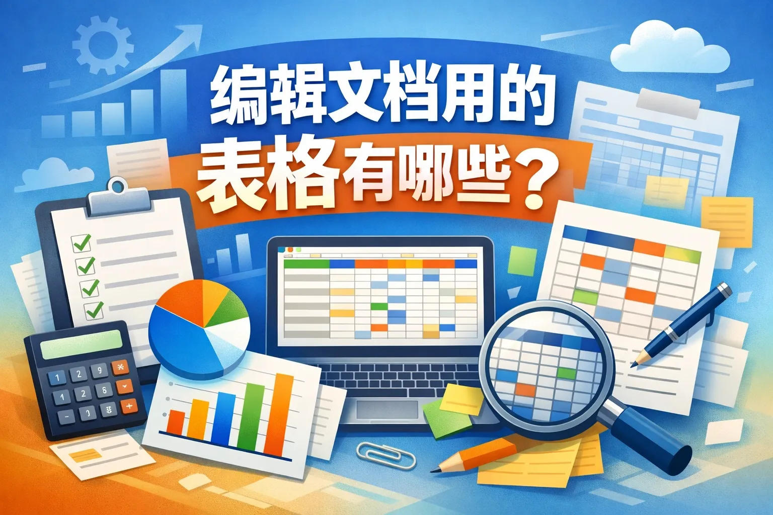 编辑文档用的表格有哪些