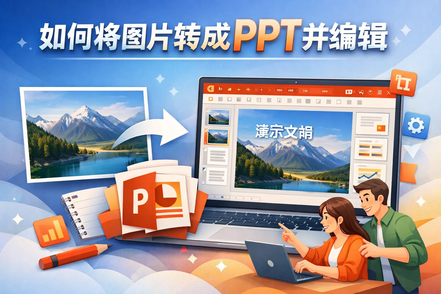 如何将图片转成ppt并编辑