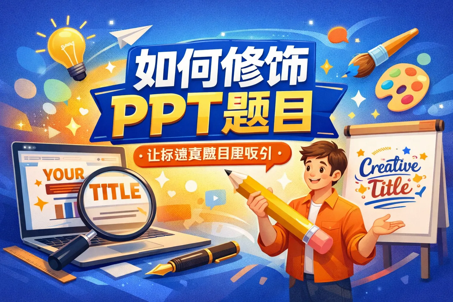 如何修饰ppt题目