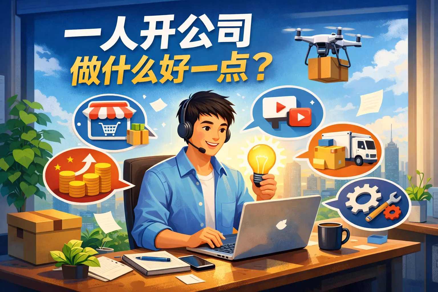 一人开公司做什么好一点