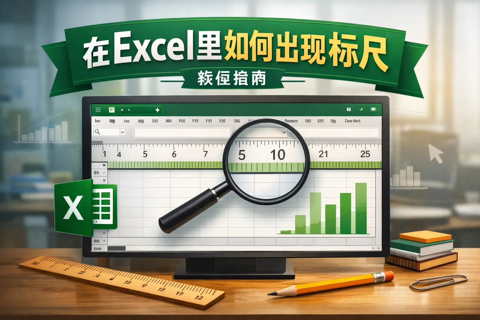 在excel里如何出现标尺
