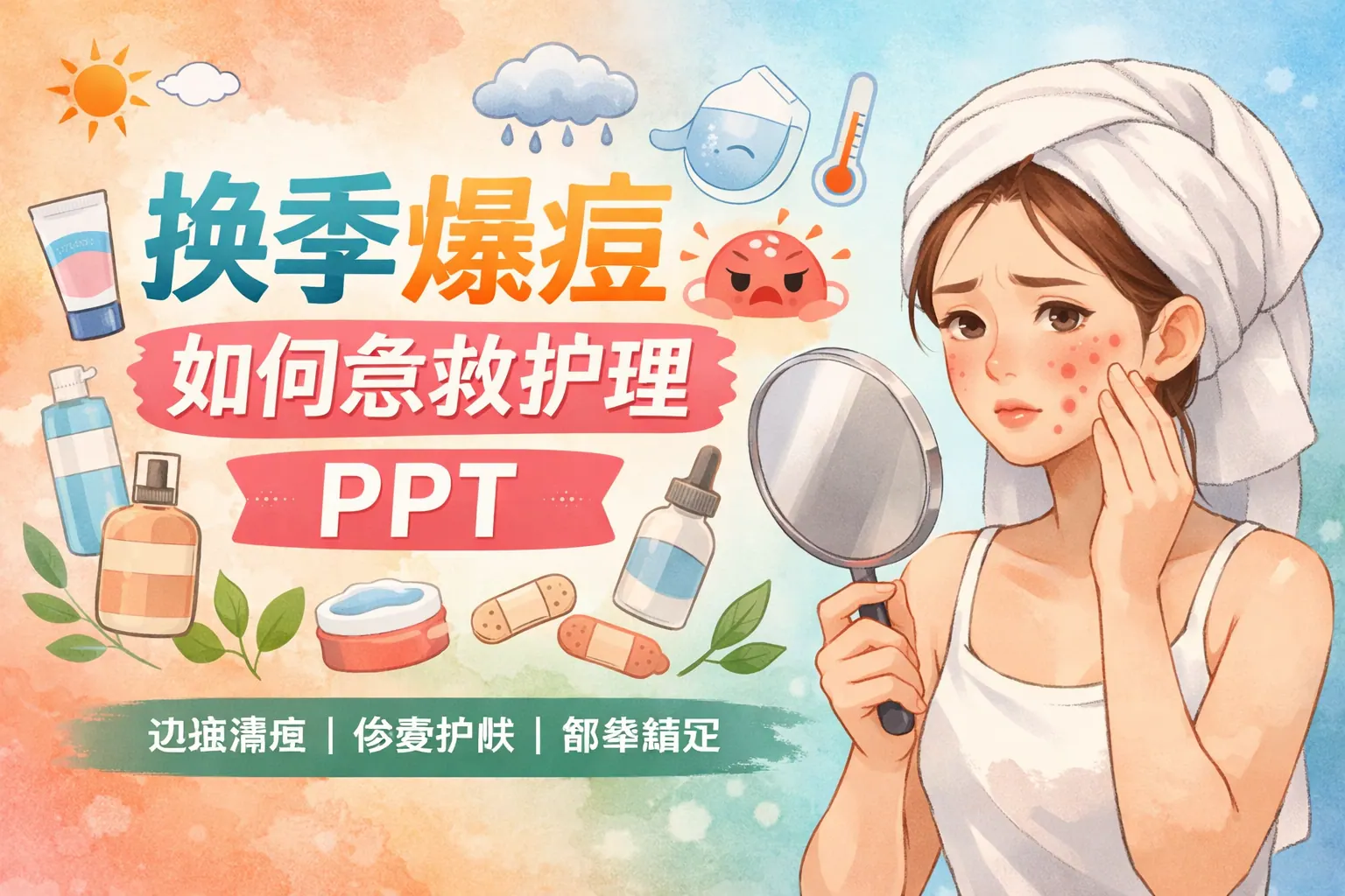 换季爆痘如何急救护理ppt