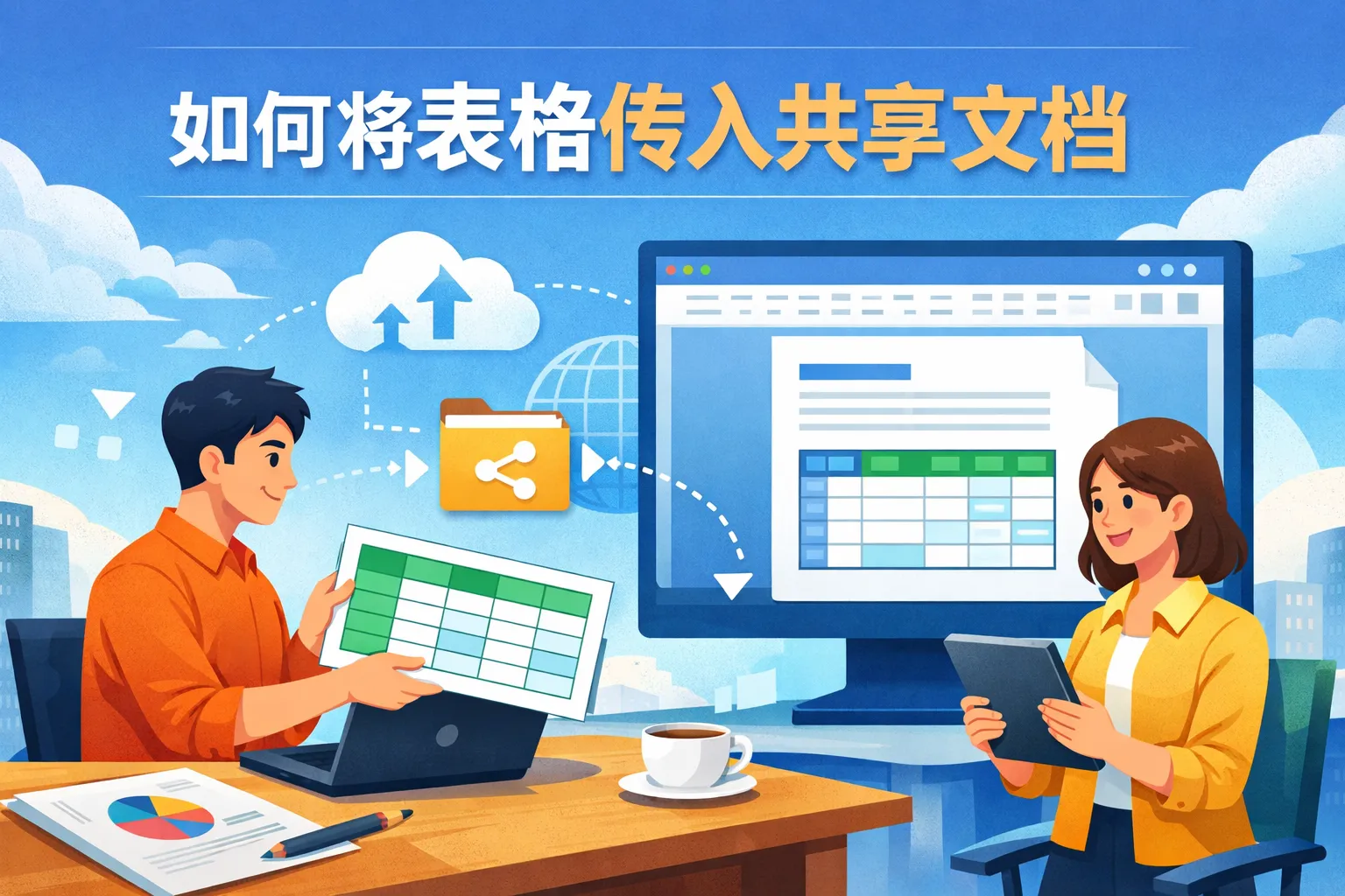 如何将表格传入共享文档