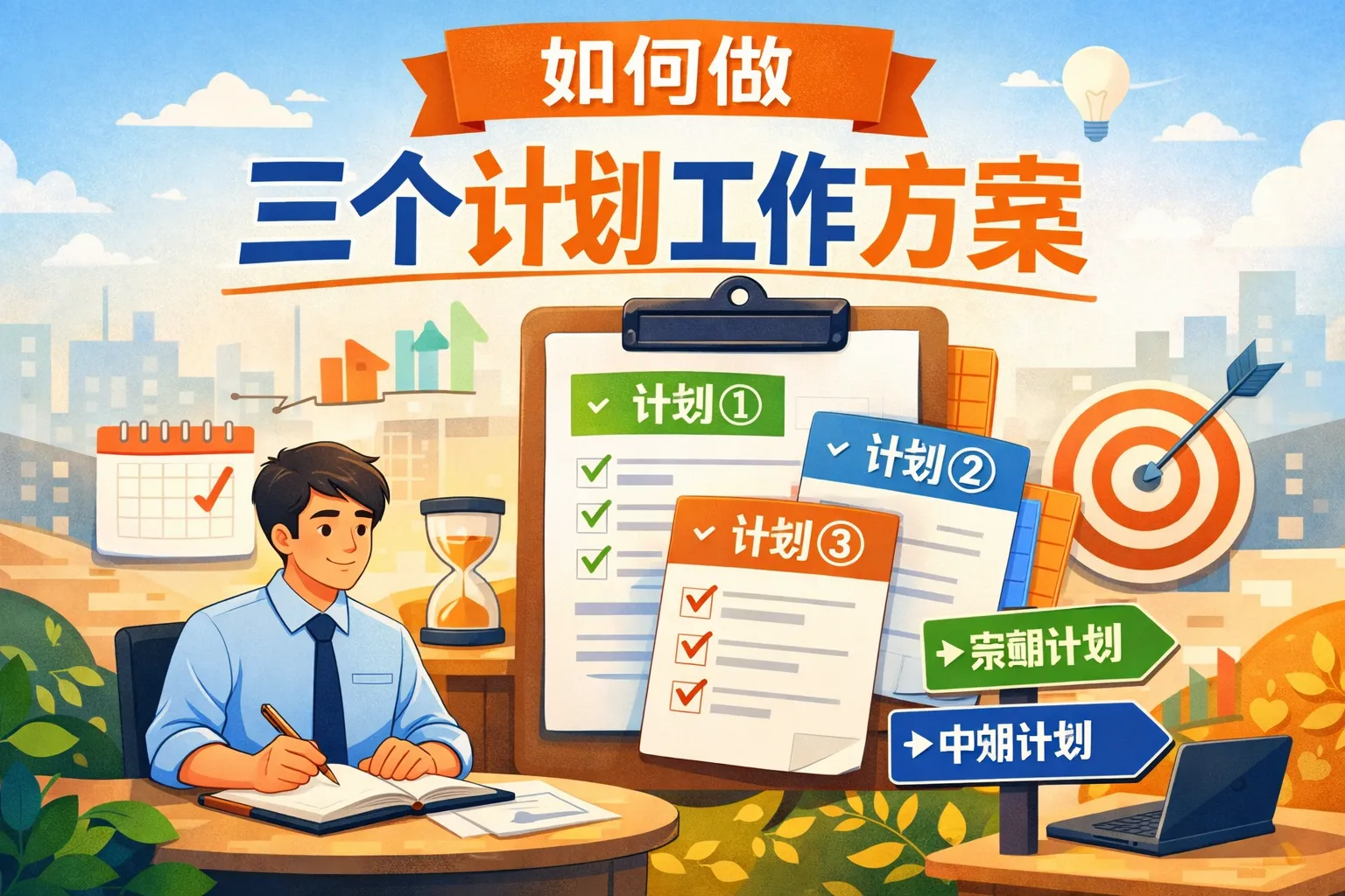 如何做三个计划工作方案