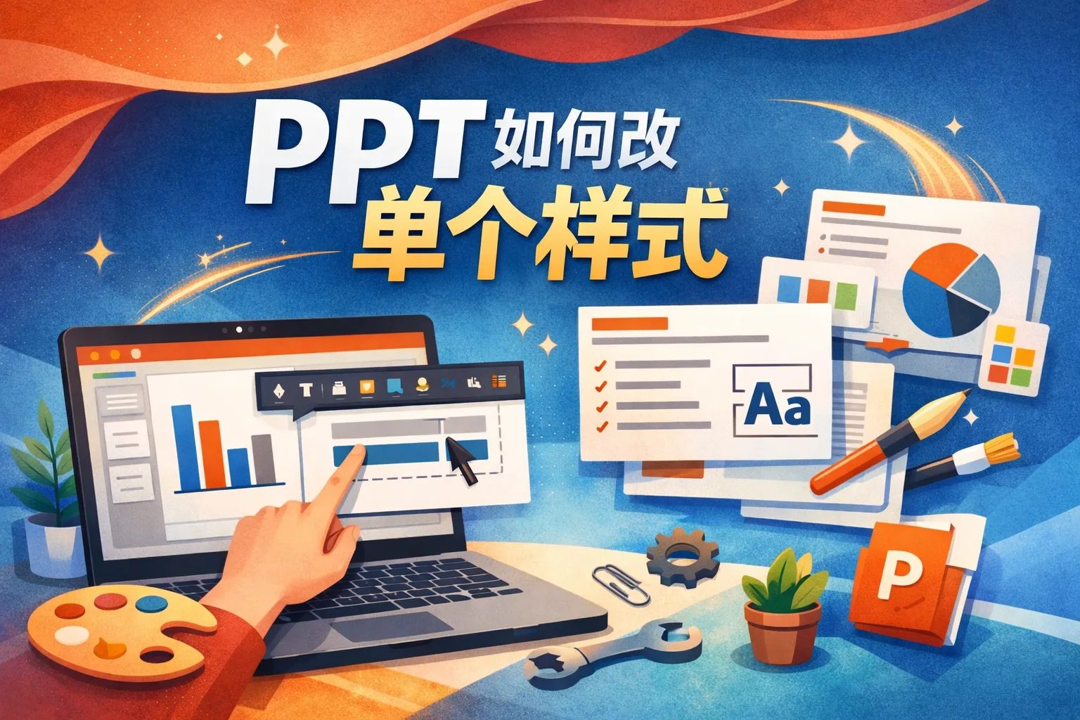 ppt如何改单个样式