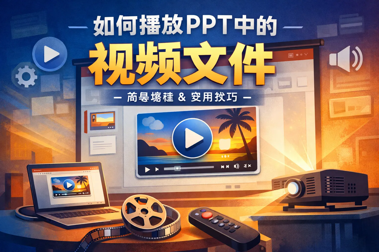 如何播放ppt中的视频文件