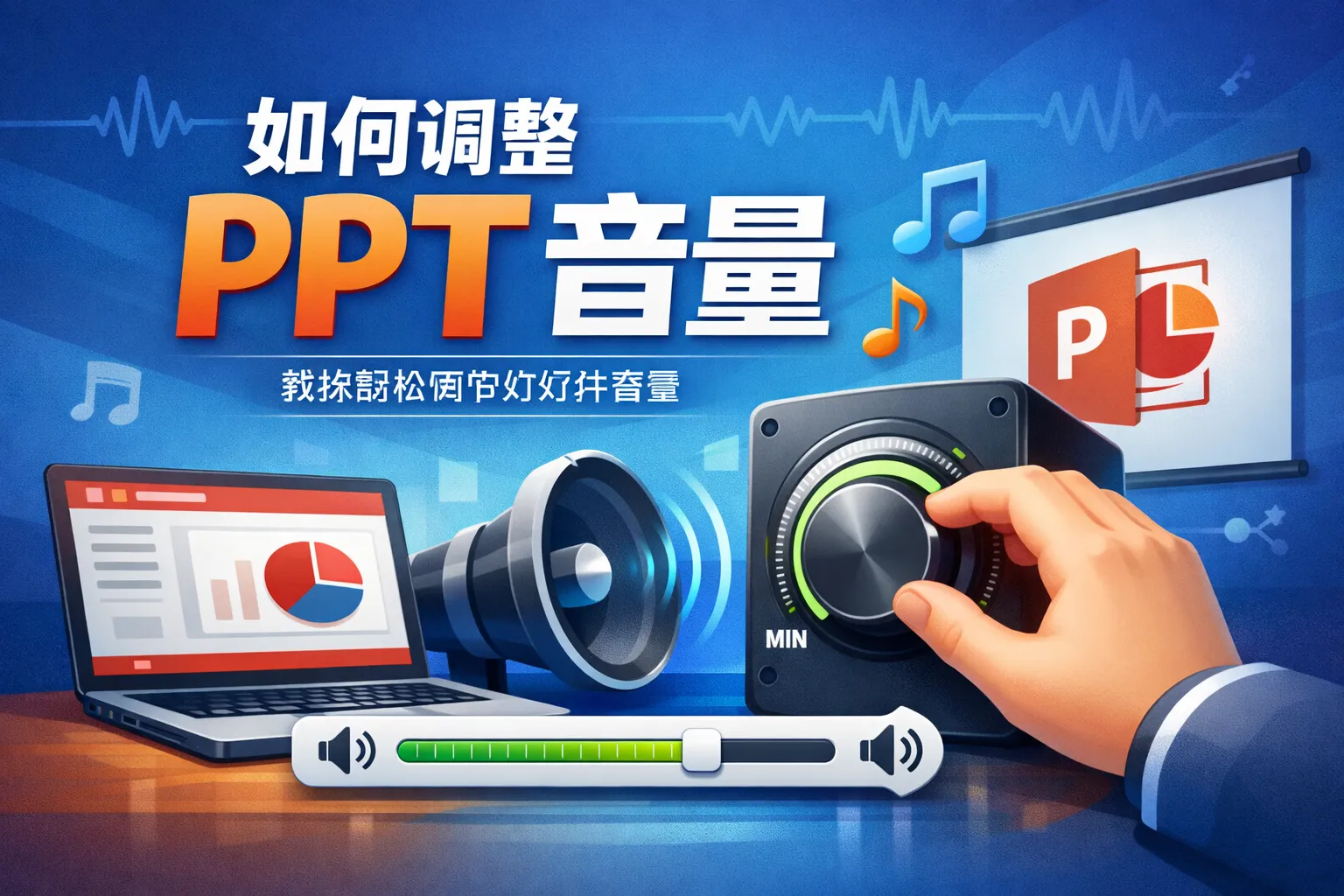 如何调整ppt音量