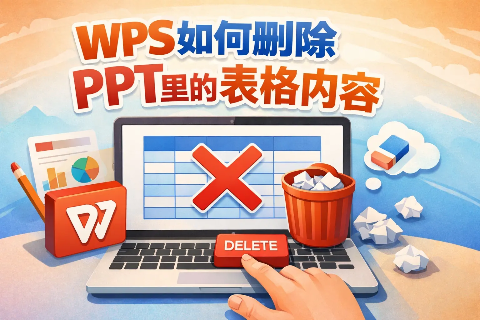 wps如何删除ppt里的表格内容