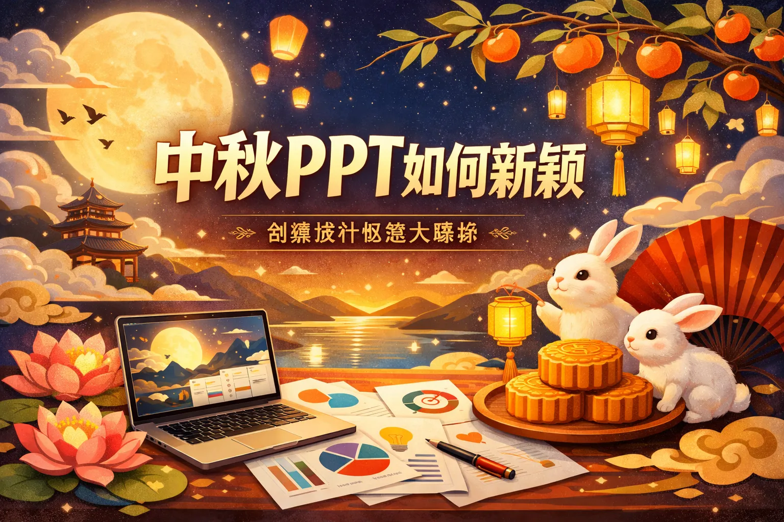 中秋PPT如何新颖
