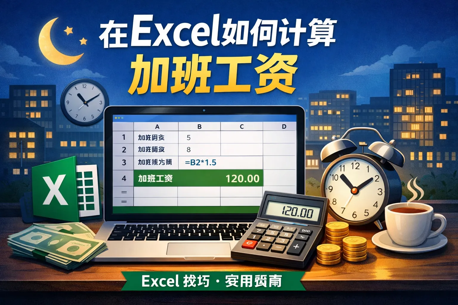 在excel如何计算加班工资