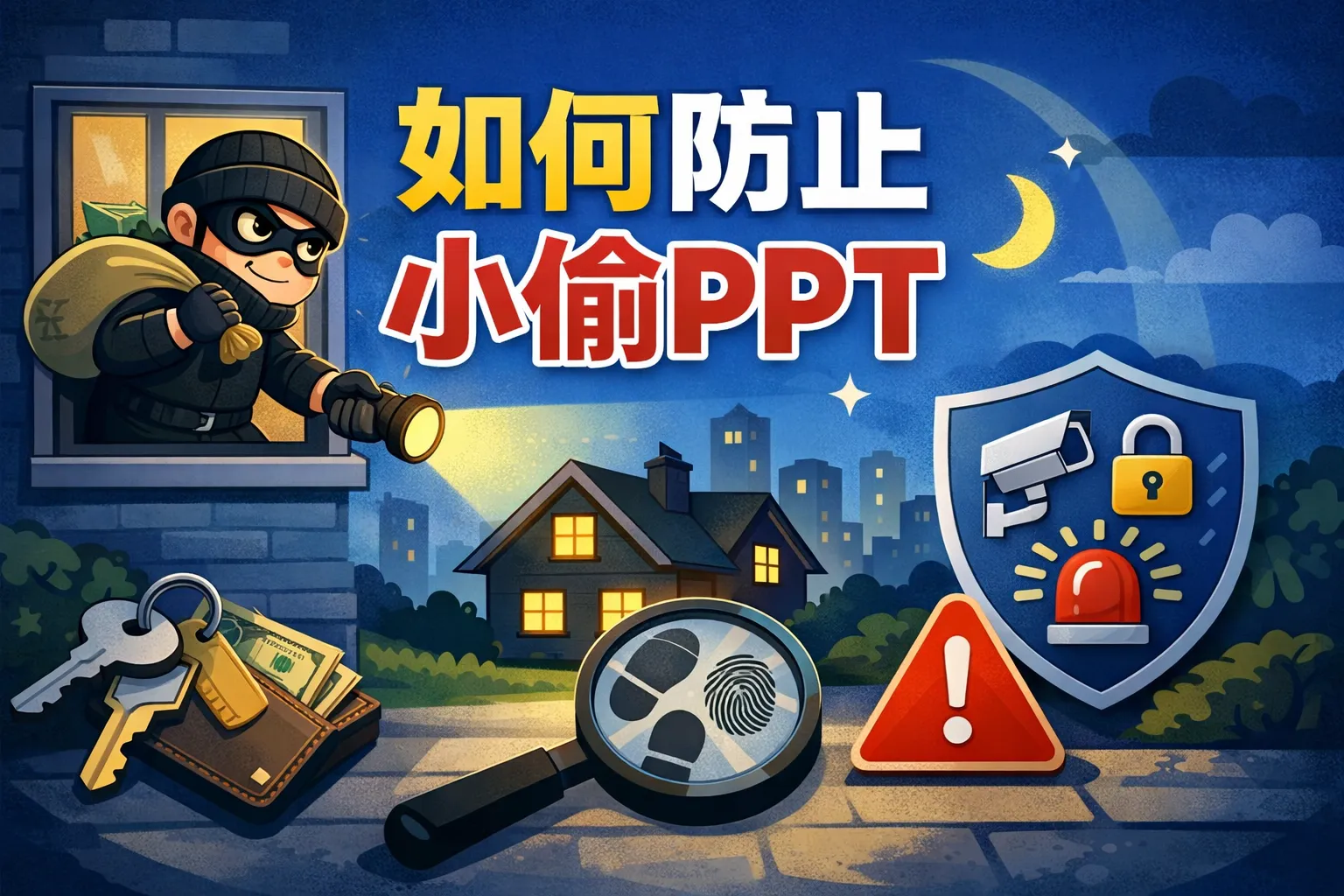 如何防止小偷ppt
