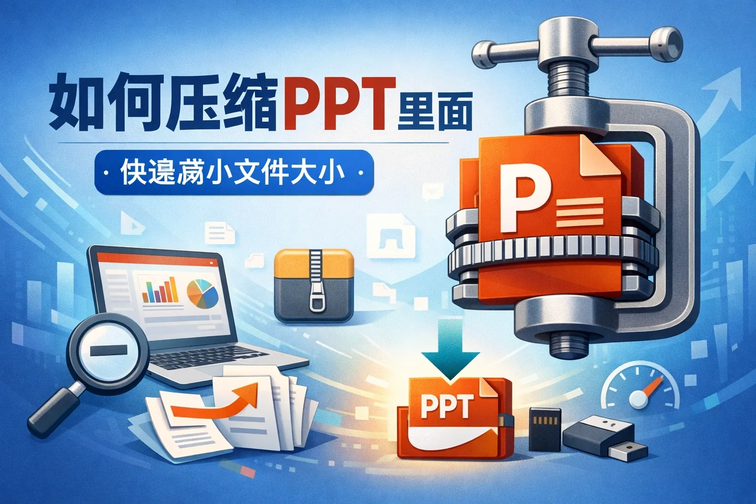 如何压缩ppt里面