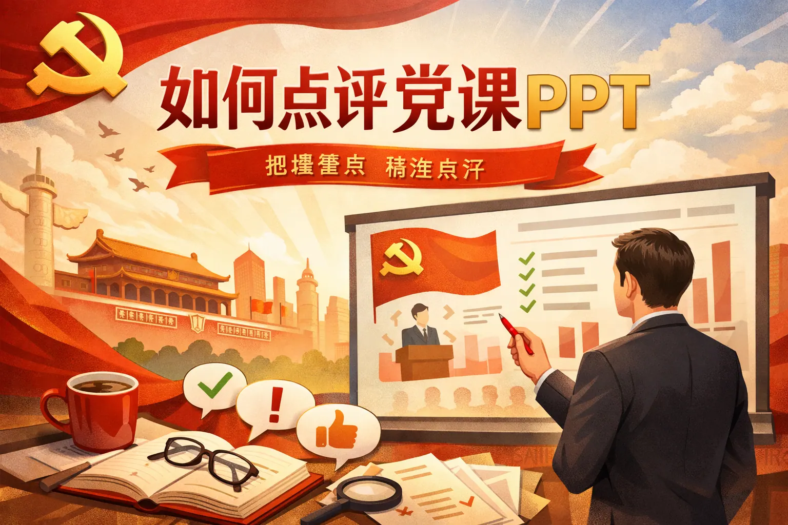 如何点评党课ppt