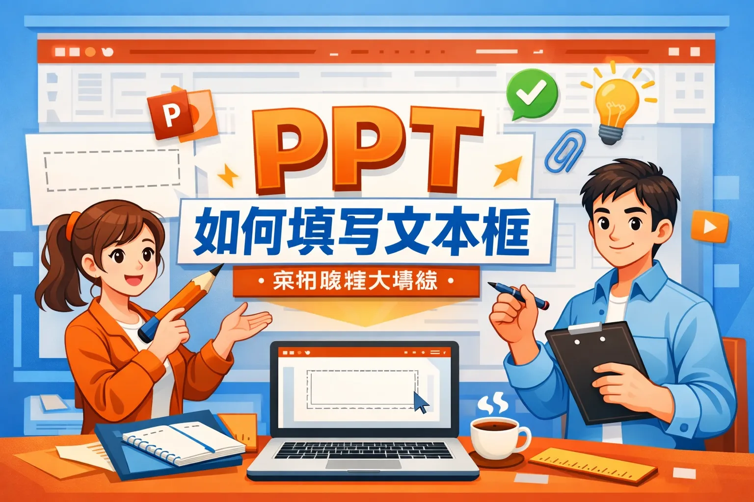 ppt如何填写文本框