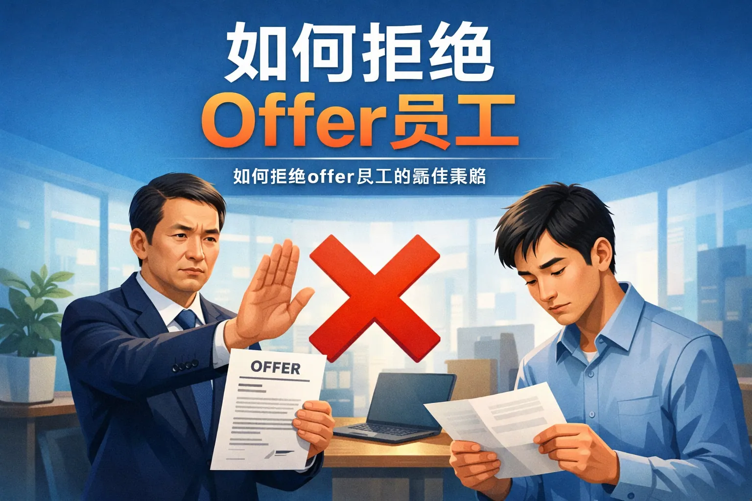 如何拒绝offer员工