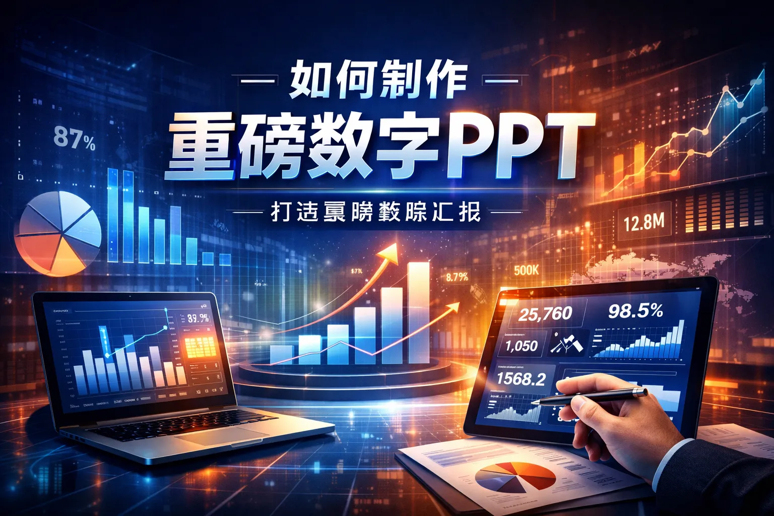 如何制作重磅数字ppt