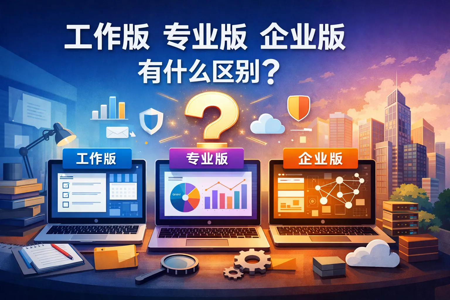 工作版专业版企业版有什么区别