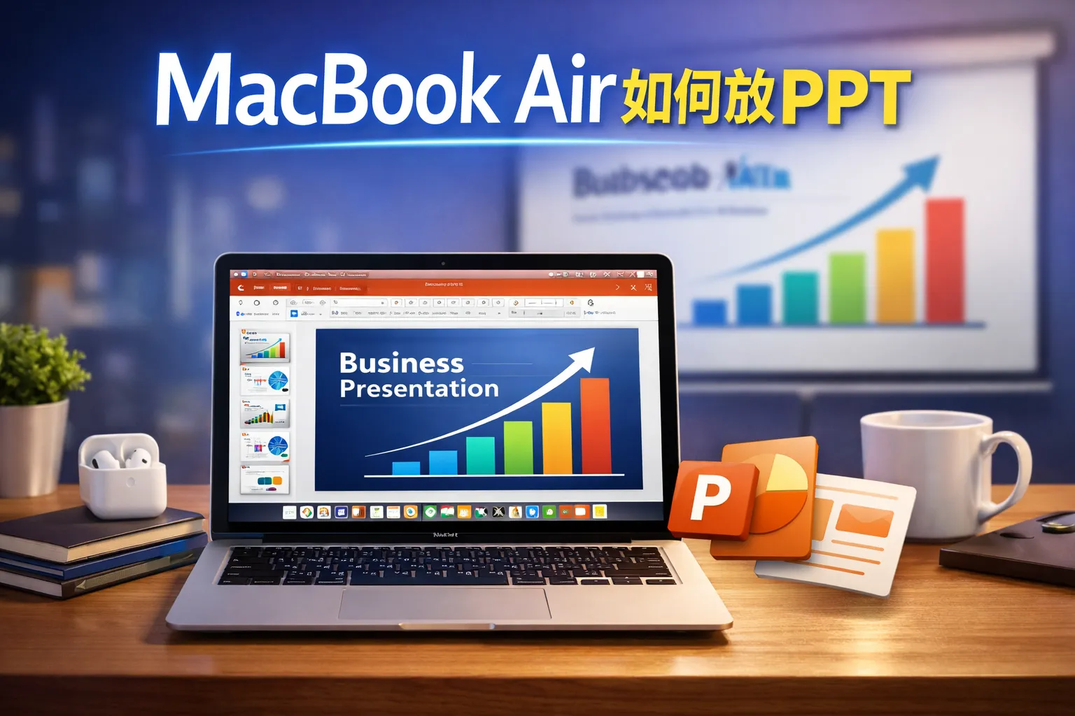 macbookair如何放ppt