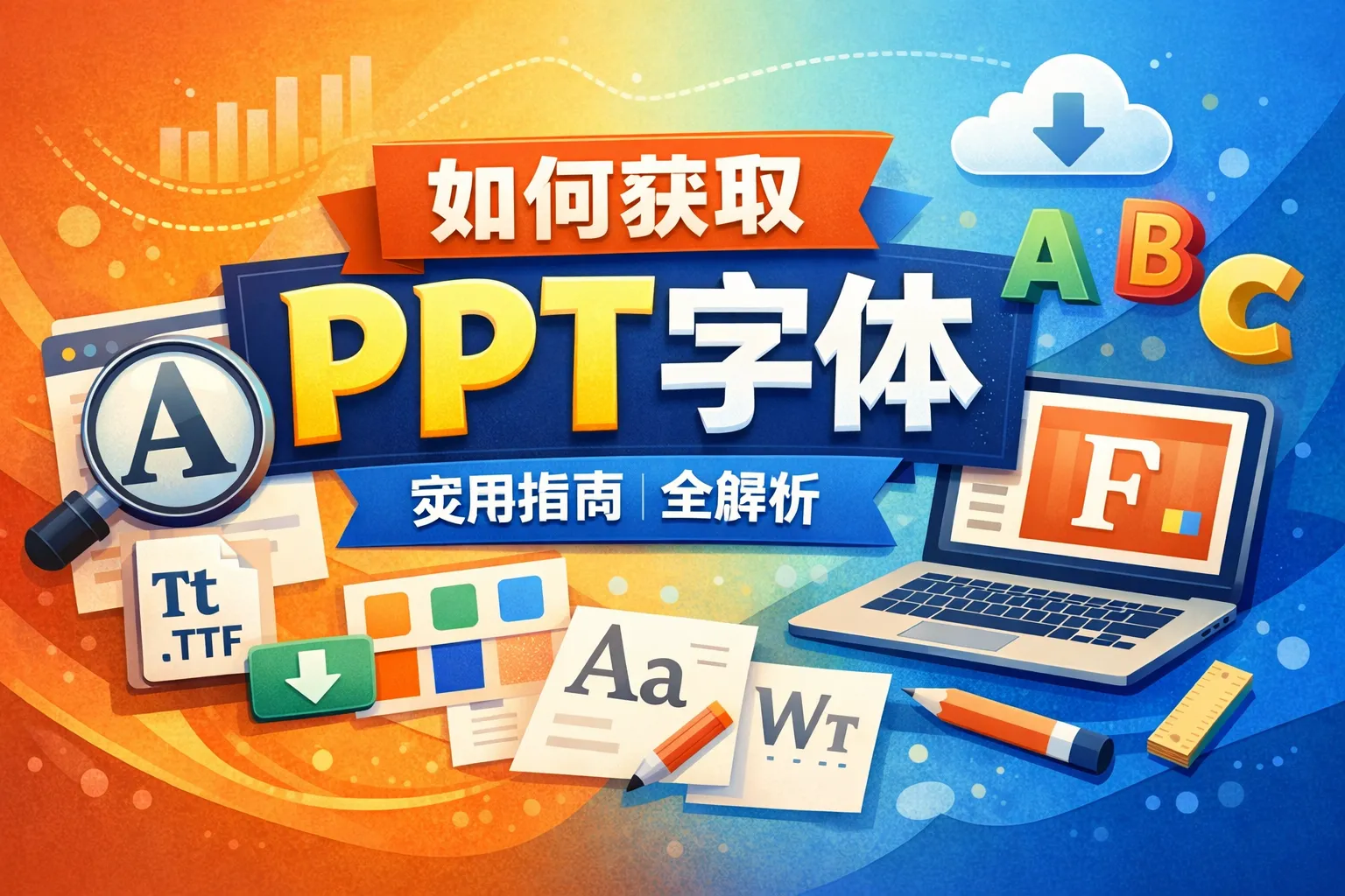 如何获取ppt字体
