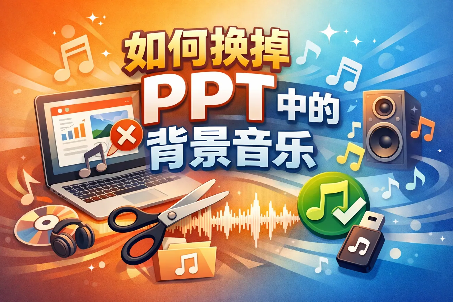 如何换掉ppt中的背景音乐
