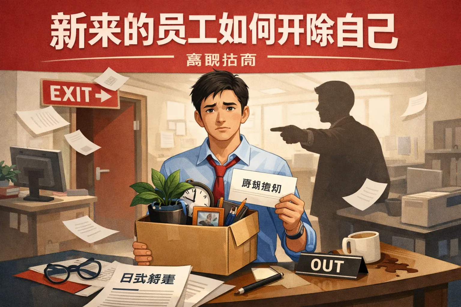 新来的员工如何开除自己