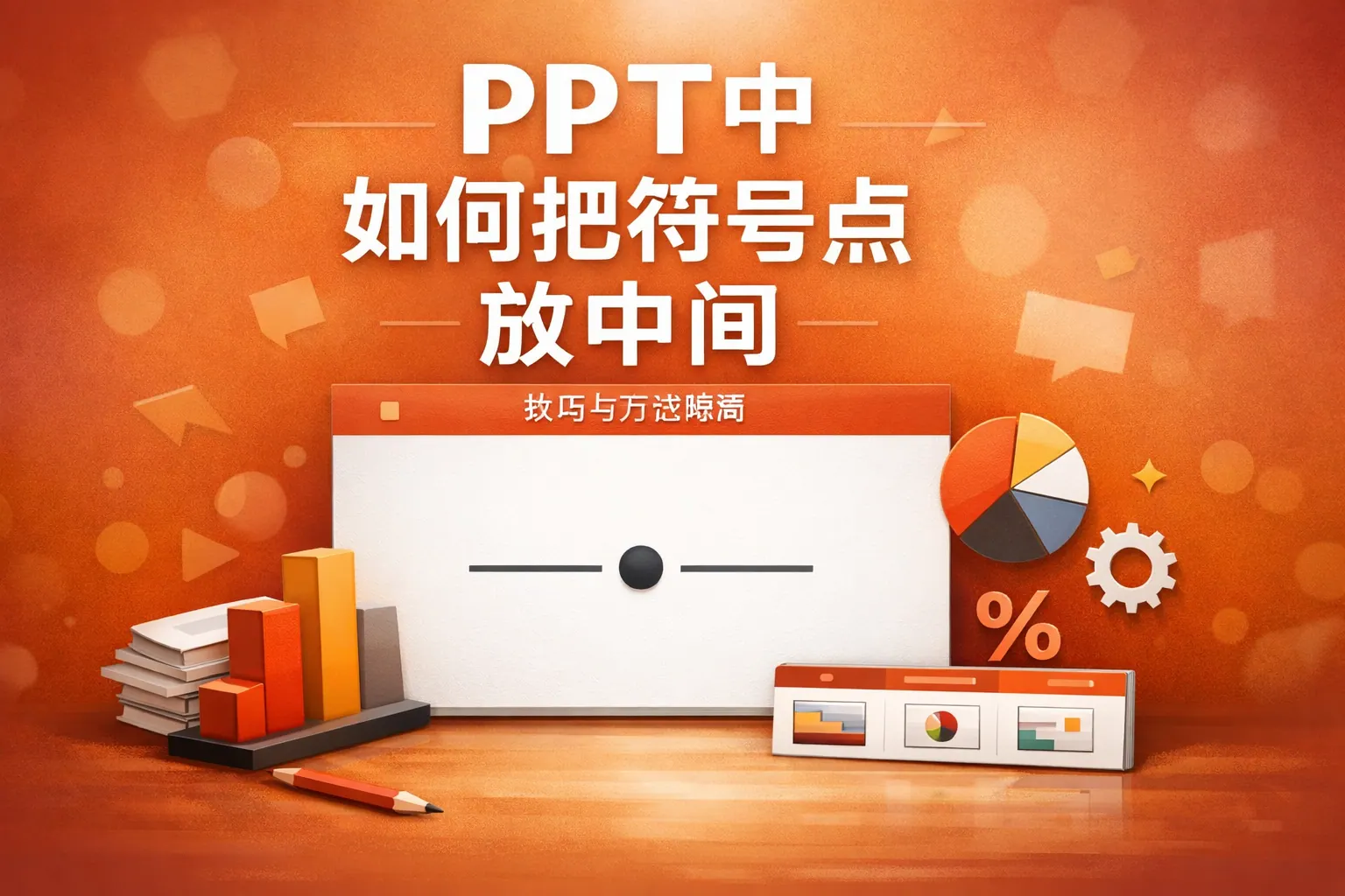 ppt中如何把符号点放中间