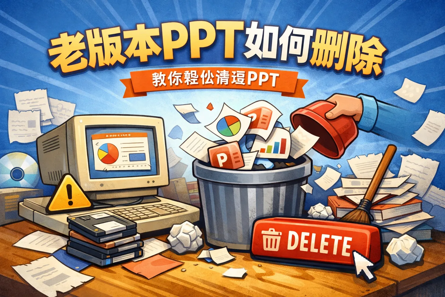 老版本ppt如何删除