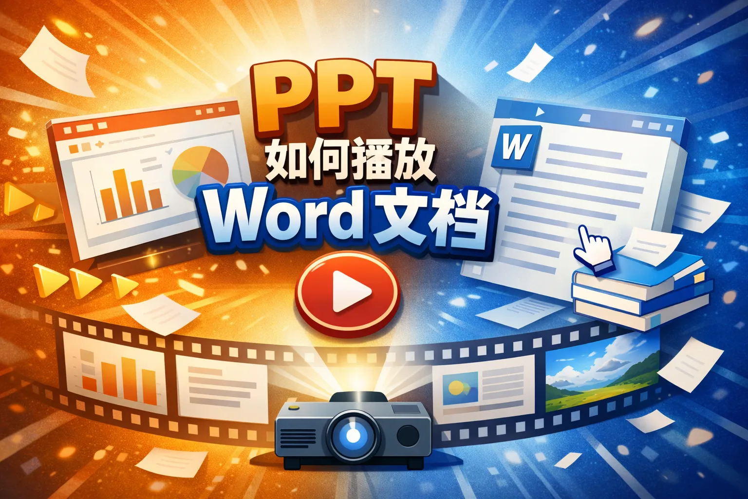 ppt如何播放word