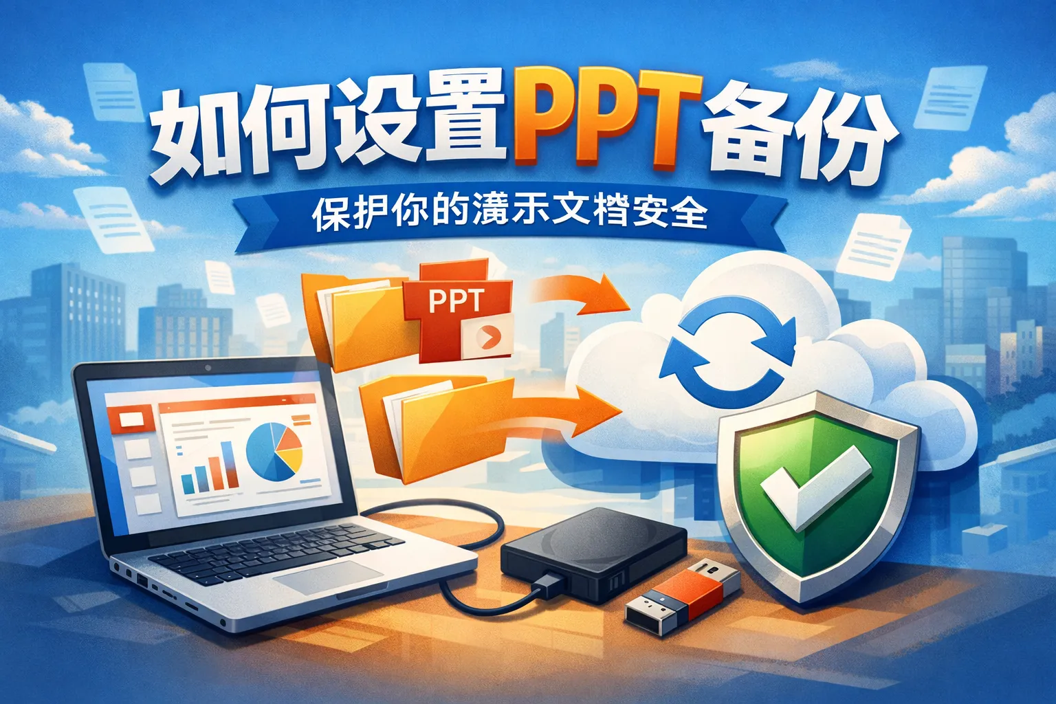 如何设置ppt备份