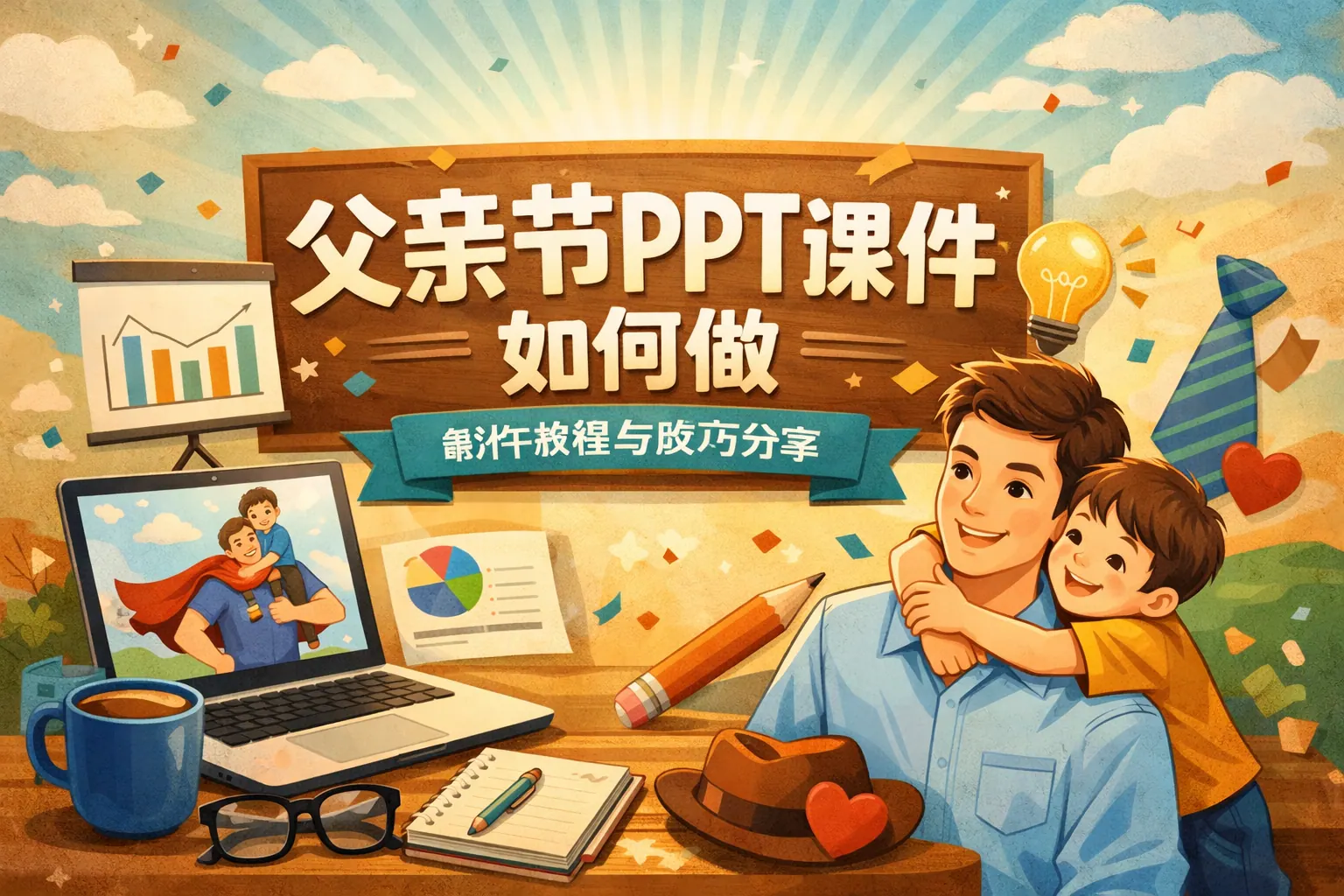 父亲节ppt课件如何做