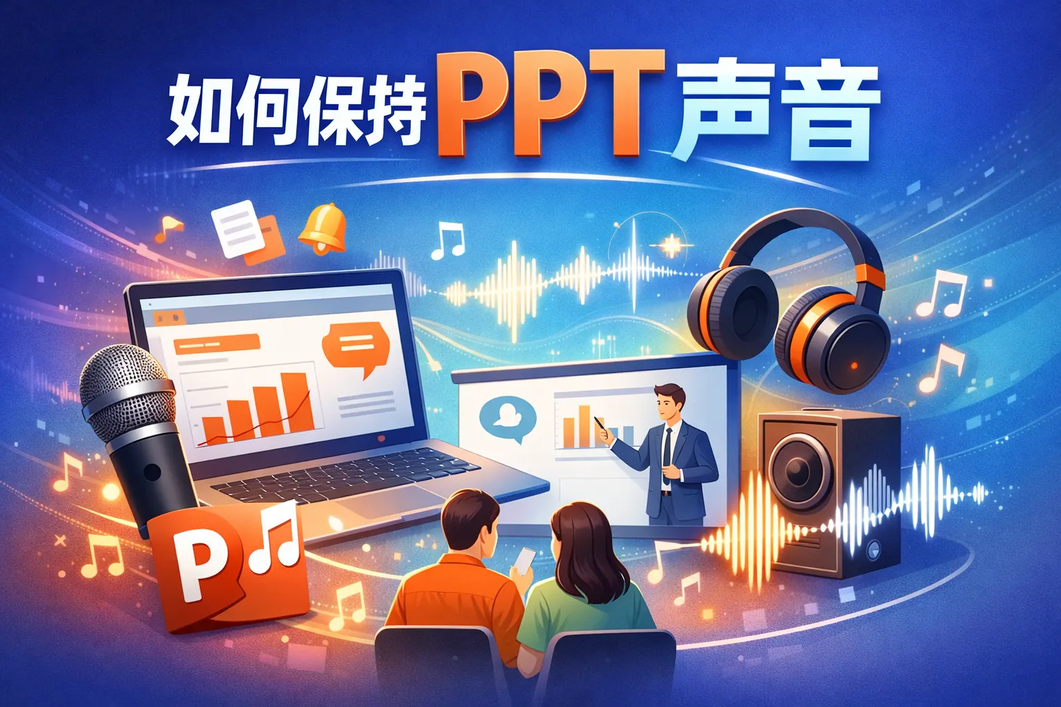 如何保持PPT声音