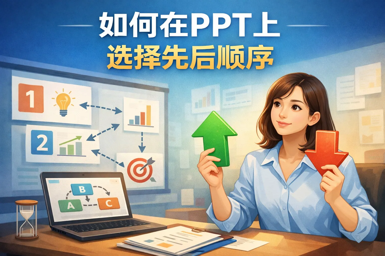 如何在PPT上选择先后顺序