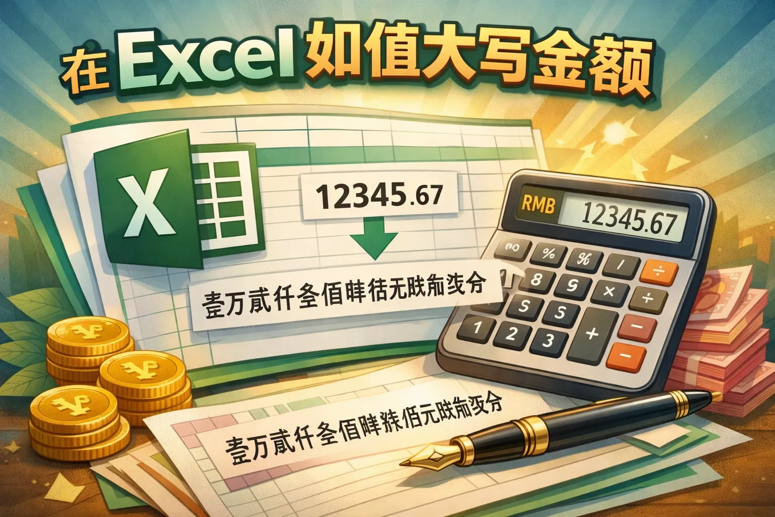 在excel如何数值大写金额