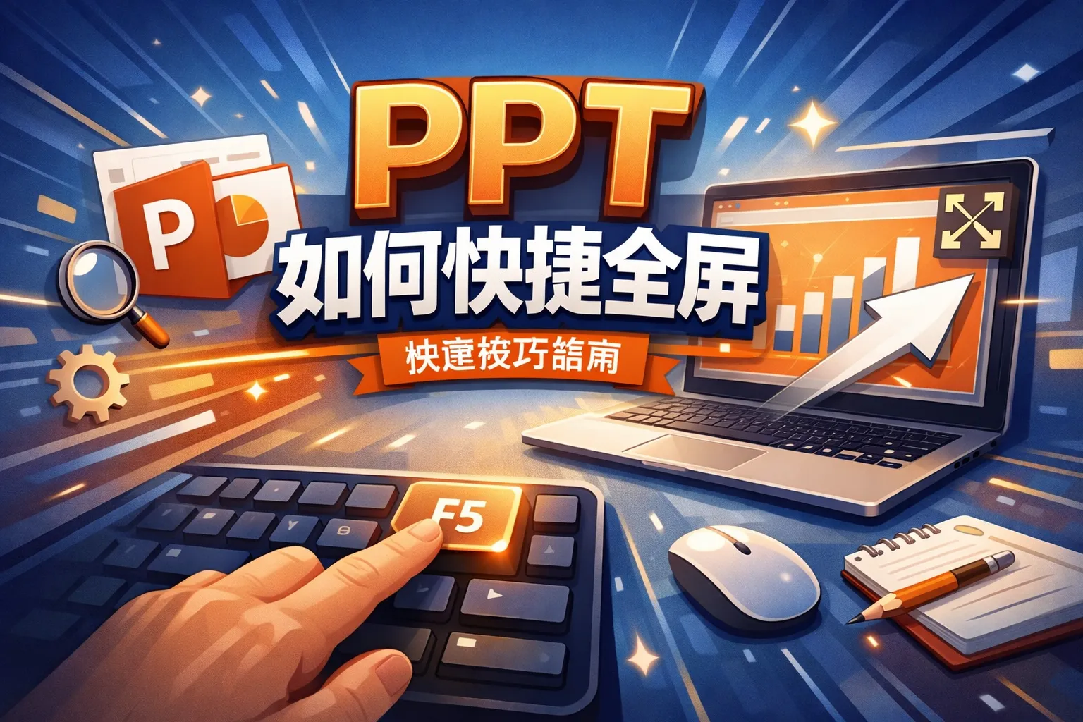 ppt如何快捷全屏