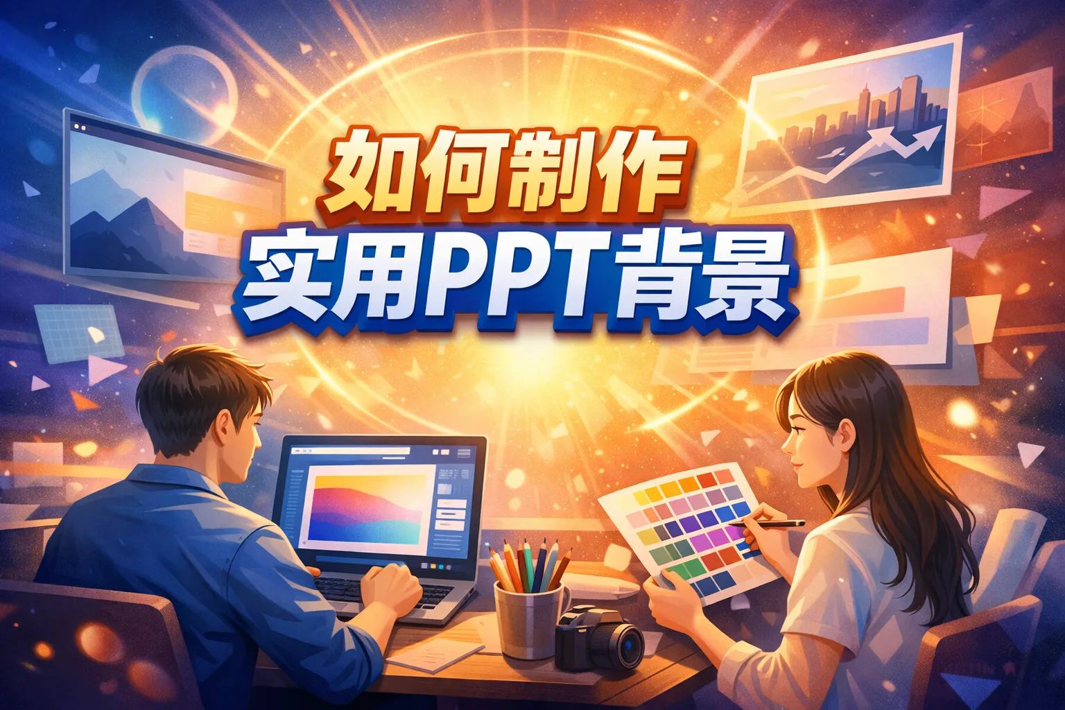 如何实际ppt背景