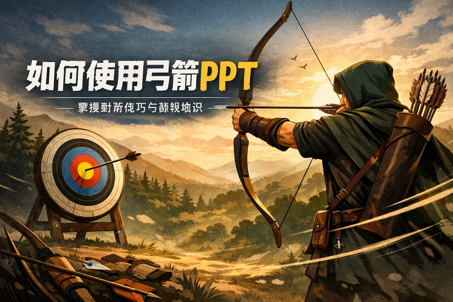 如何使用弓箭ppt