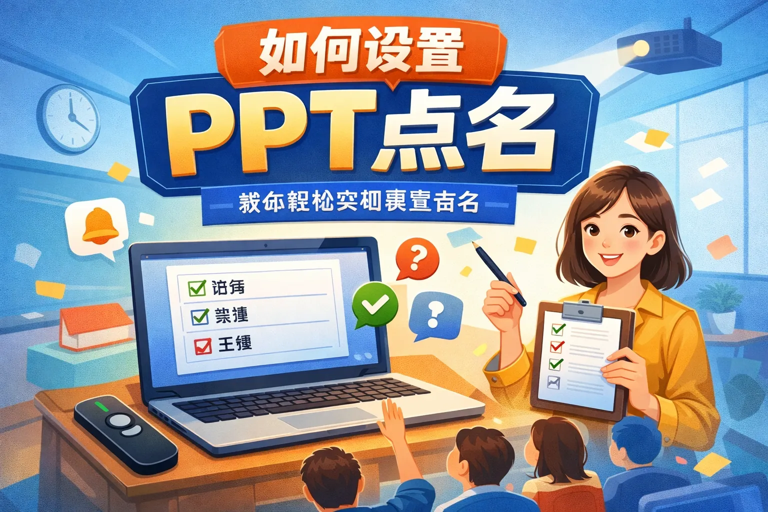 如何设置ppt点名